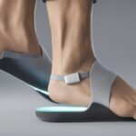 A podiatrist fitting orthotics onto a foot, emphasizing correction over comfort